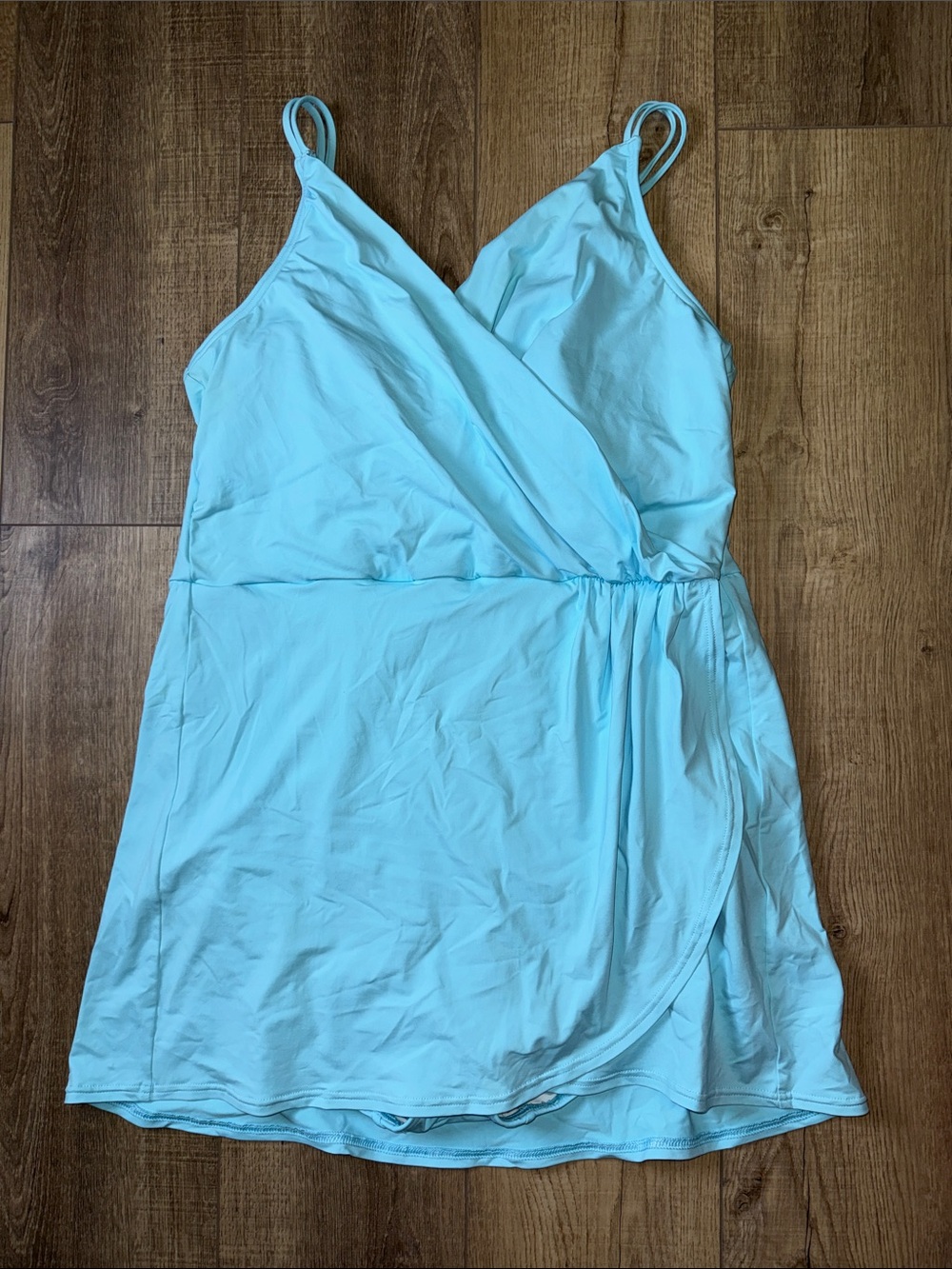 Lands' End Light Blue One-Piece Swimdress